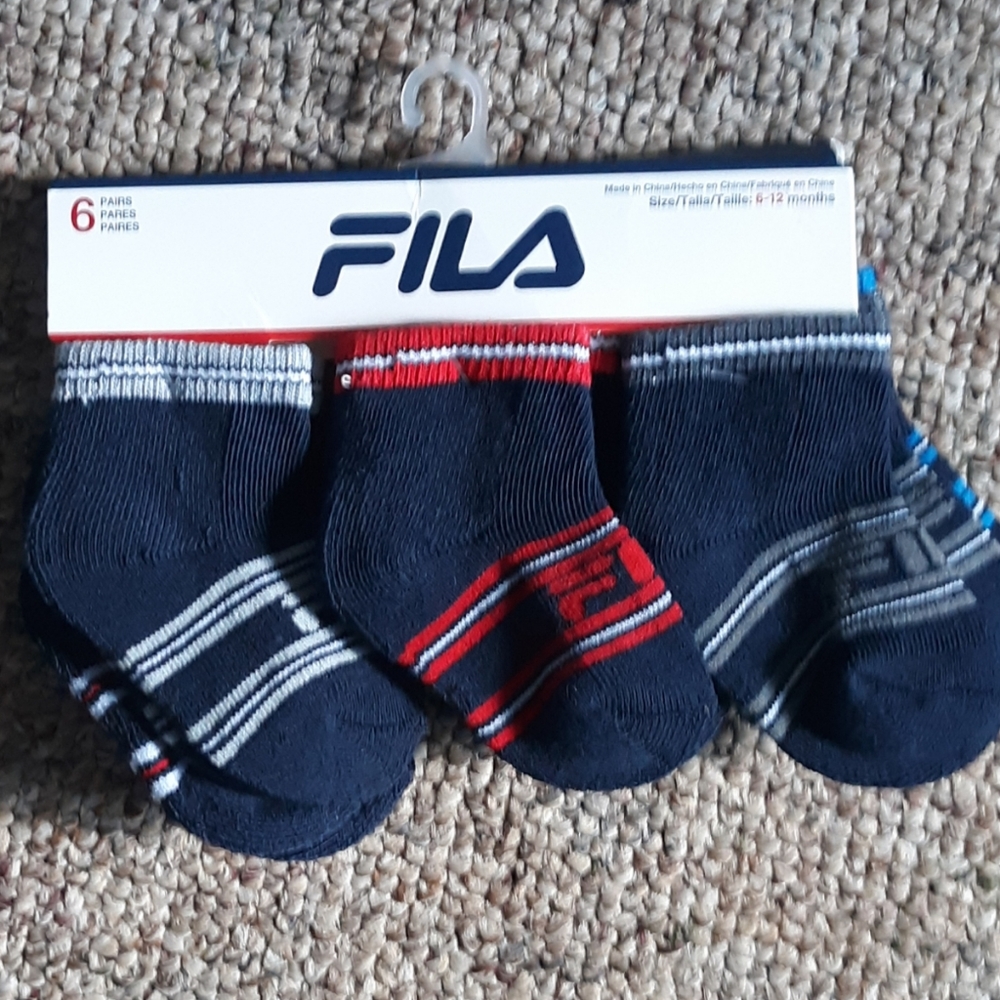 Kids Fila 6pc Socks unit